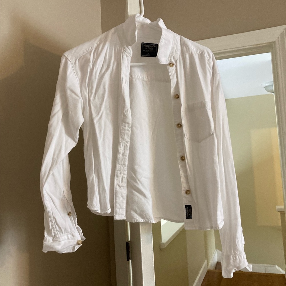 Abercrombie&Fitch crop white button down